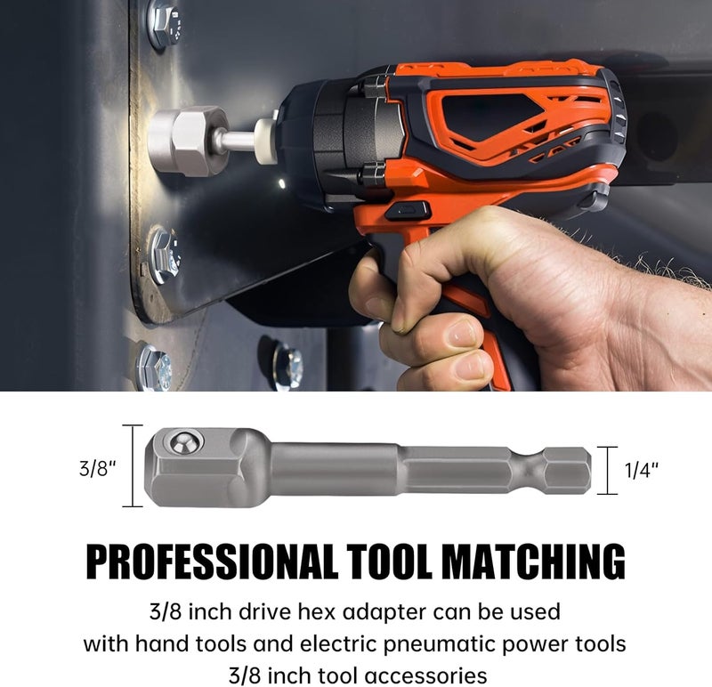 VALKYNOS Bolt Extractor Kit 14 Pcs, Stripped Bolt Extractor Set, Impact Bolt Nut Removal Tool, Easy Out Remove Rusted, Frozen, Damaged, Rounded-Off Bolt Nut Screw, with Hex Drive, Cr-Mo Steel - Image 4